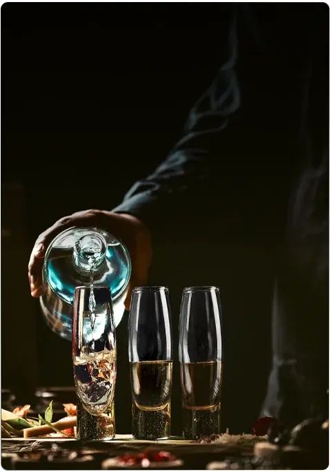 tres shots de tequila para celebración de cumpleaños en Tulum