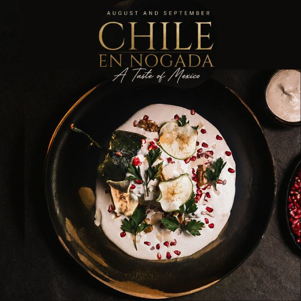 Chile en Nogada at Chambao Cabo and Rosa Negra Cabo Restaurants