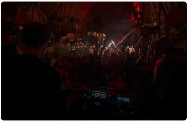 People celebrating at Confessions nightclub in Cancun